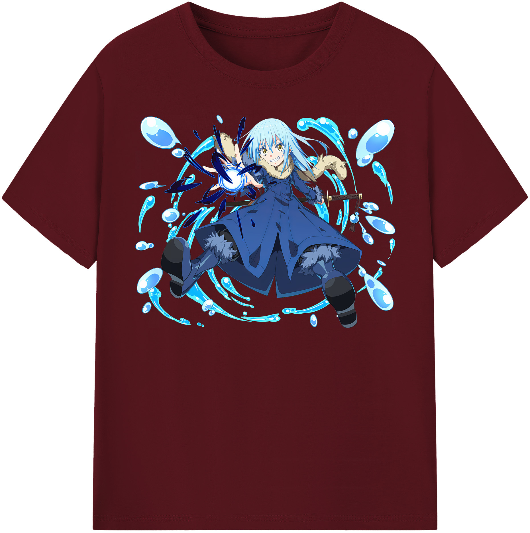 （画像用） 転スラ Regarding Reincarnated to Slime 綿100％半袖Tシャツ（フロントプリント）
